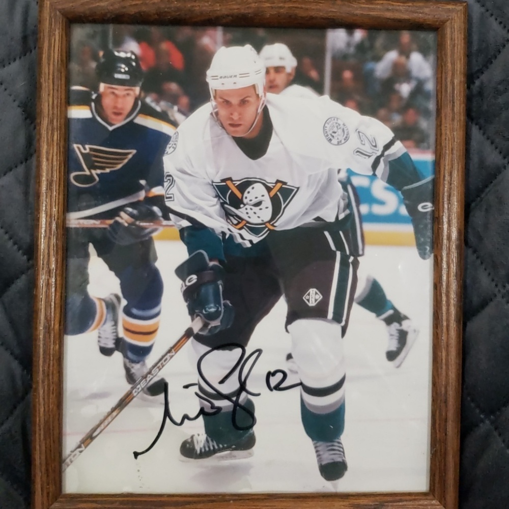 Framed, autographed picture of Andy Mcdonald